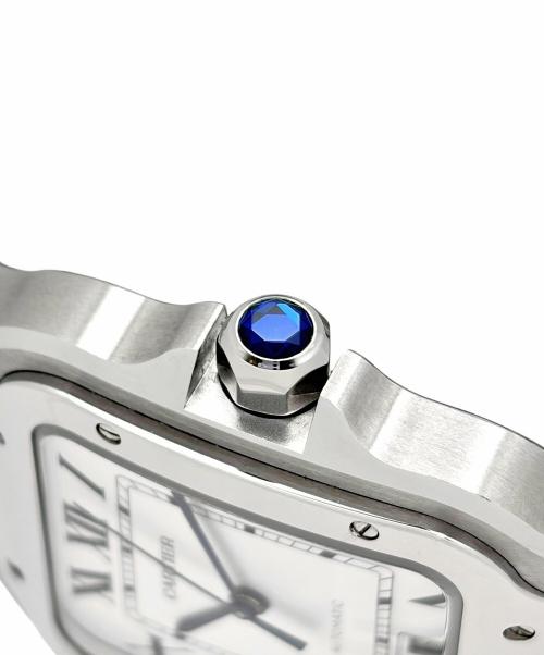 Cartier（カルティエ）Cartier (カルティエ) Santos de Cartier LM サントス ドゥ カルティエ LM Ref.WSSA0018 39.8mm シルバー文字盤 ホワイト サイズ:39.8mm/18cmの古着・服飾アイテム