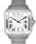 Cartier（カルティエ）の古着「Santos de Cartier LM サントス ドゥ カルティエ LM Ref.WSSA0018 39.8mm シルバー文字盤」｜ホワイト