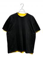 JIL SANDERジルサンダー）の古着「Double-layered T-shirt」｜ブラック×イエロー
