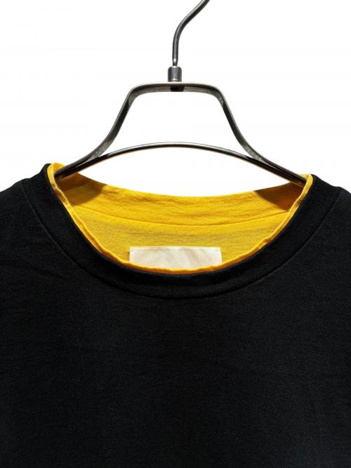 JIL SANDER（ジルサンダー）JIL SANDER (ジルサンダー) Double-layered T-shirt ブラック×イエロー サイズ:50の古着・服飾アイテム