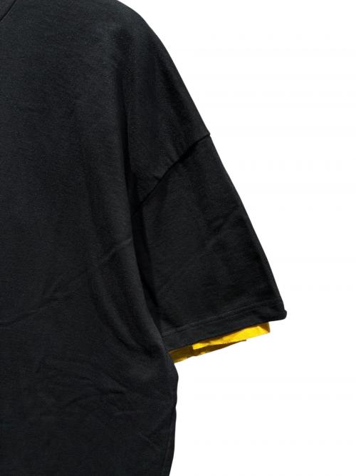 JIL SANDER（ジルサンダー）JIL SANDER (ジルサンダー) Double-layered T-shirt ブラック×イエロー サイズ:50の古着・服飾アイテム