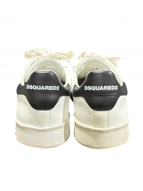 DSQUARED2（ディースクエアード）DSQUARED2 (ディースクエアード) Boxer Sneakers（ボクサースニーカー） ホワイト×ブラック サイズ:41の古着・服飾アイテム