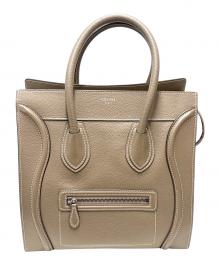 CELINE（セリーヌ）の古着「ミニラゲージハンドバッグ」｜ベージュ