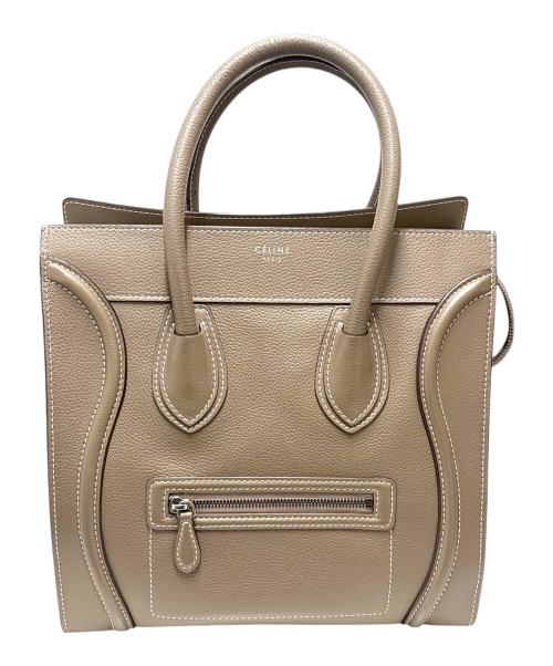 CELINE（セリーヌ）CELINE (セリーヌ) ミニラゲージハンドバッグ ベージュ サイズ:ミニの古着・服飾アイテム