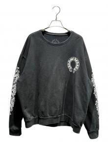 CHROME HEARTS（クロムハーツ）の古着「Floral Cross Horseshoe Crewneck Sweat Shirt」｜ブラック