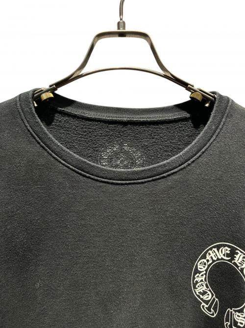 CHROME HEARTS（クロムハーツ）CHROME HEARTS (クロムハーツ) Floral Cross Horseshoe Crewneck Sweat Shirt ブラック サイズ:Mの古着・服飾アイテム