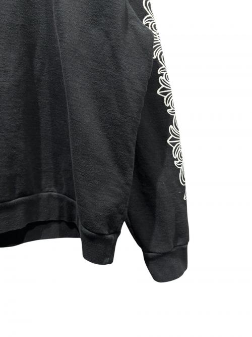 CHROME HEARTS（クロムハーツ）CHROME HEARTS (クロムハーツ) Floral Cross Horseshoe Crewneck Sweat Shirt ブラック サイズ:Mの古着・服飾アイテム