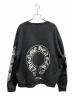 CHROME HEARTS (クロムハーツ) Floral Cross Horseshoe Crewneck Sweat Shirt ブラック サイズ:M：150000円