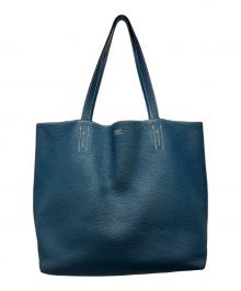HERMES（エルメス）の古着「ドゥブルセンス36 リバーシブルトートバッグ Double Sens 36/トリヨンクレマンス/ネイビー×ブルー/▢Q刻印：2013年製造」｜ネイビー×ブルー