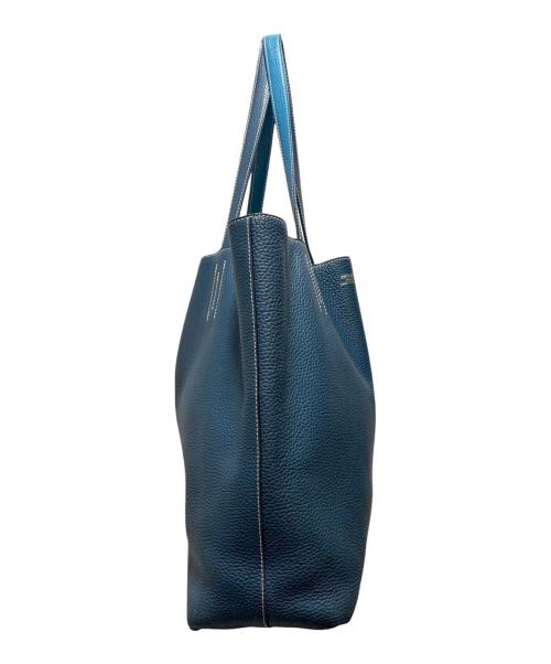 HERMES（エルメス）HERMES (エルメス) ドゥブルセンス36 リバーシブルトートバッグ Double Sens 36/トリヨンクレマンス/ネイビー×ブルー/▢Q刻印：2013年製造 ネイビー×ブルー サイズ:36の古着・服飾アイテム