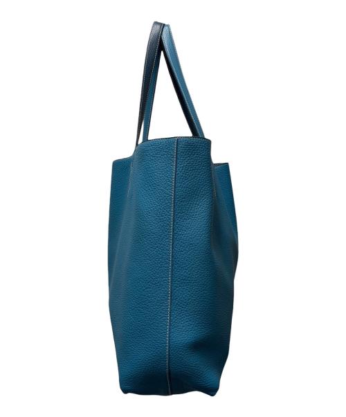 HERMES（エルメス）HERMES (エルメス) ドゥブルセンス36 リバーシブルトートバッグ Double Sens 36/トリヨンクレマンス/ネイビー×ブルー/▢Q刻印：2013年製造 ネイビー×ブルー サイズ:36の古着・服飾アイテム