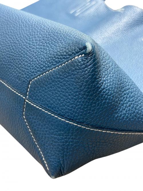 HERMES（エルメス）HERMES (エルメス) ドゥブルセンス36 リバーシブルトートバッグ Double Sens 36/トリヨンクレマンス/ネイビー×ブルー/▢Q刻印：2013年製造 ネイビー×ブルー サイズ:36の古着・服飾アイテム