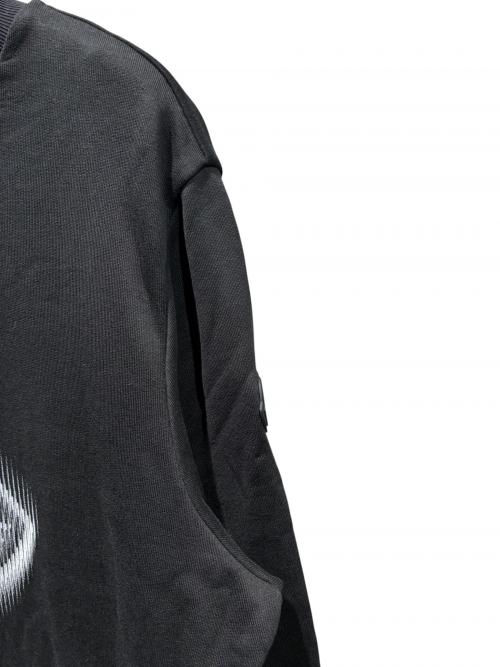 MONCLER（モンクレール）MONCLER (モンクレール) ロゴプリントトレーナー ブラック サイズ:Mの古着・服飾アイテム
