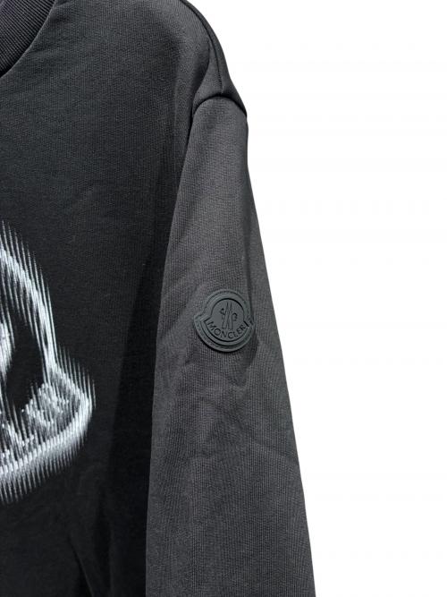 MONCLER（モンクレール）MONCLER (モンクレール) ロゴプリントトレーナー ブラック サイズ:Mの古着・服飾アイテム