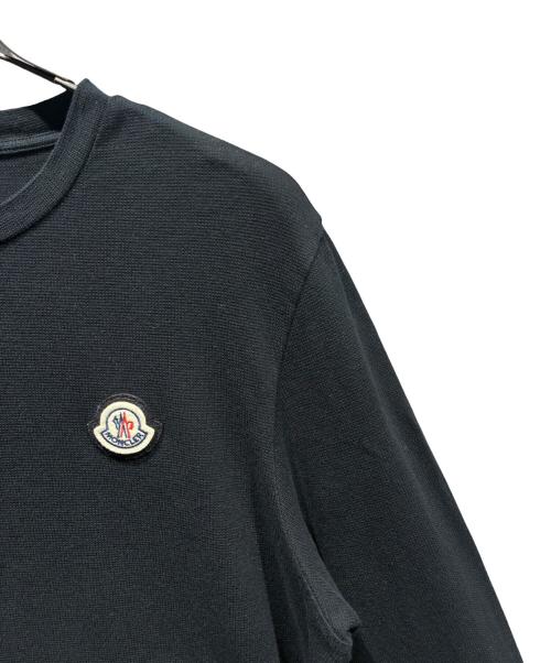 MONCLER（モンクレール）MONCLER (モンクレール) ロングスリーブロゴTシャツ ブラック サイズ:Mの古着・服飾アイテム