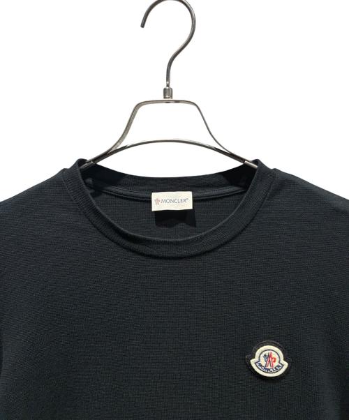MONCLER（モンクレール）MONCLER (モンクレール) ロングスリーブロゴTシャツ ブラック サイズ:Mの古着・服飾アイテム