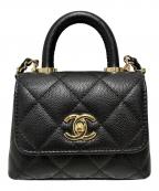 CHANELシャネル）の古着「チェーンショルダーバッグ」｜ブラック×ゴールド金具
