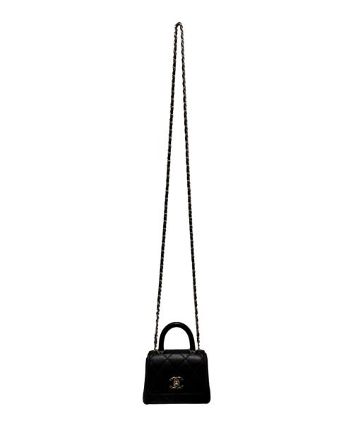 CHANEL（シャネル）CHANEL (シャネル) チェーンショルダーバッグ ブラック×ゴールド金具 サイズ:-の古着・服飾アイテム