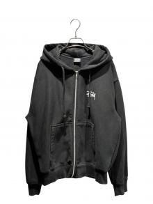 stussy（ステューシー）の古着「Basic Zip Hoodジップパーカー」｜ブラック