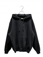 AURALEEオーラリー）の古着「SMOOTH SOFT BD SWEAT P/O PARKA」｜ブラック