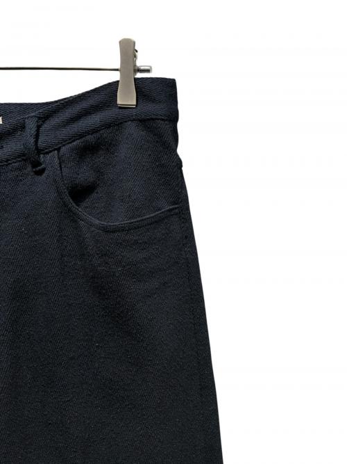 AURALEE（オーラリー）AURALEE (オーラリー) SILK NEP DENIM 5P WIDE PANTS ブラック サイズ:4の古着・服飾アイテム