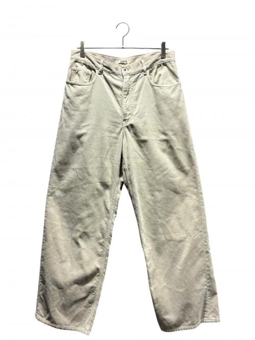 AURALEE（オーラリー）AURALEE (オーラリー) GARMENT-DYED FINX CORDUROY 5P WIDE PANTS ベージュ サイズ:4の古着・服飾アイテム
