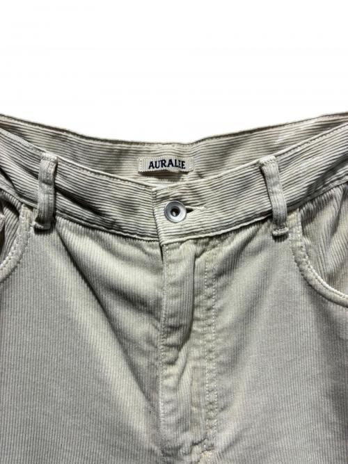AURALEE（オーラリー）AURALEE (オーラリー) GARMENT-DYED FINX CORDUROY 5P WIDE PANTS ベージュ サイズ:4の古着・服飾アイテム