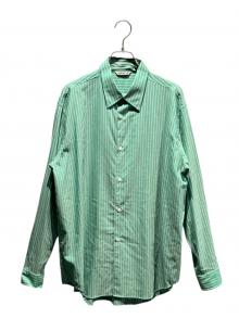 AURALEE（オーラリー）の古着「SUPER FINE WOOL STRIPE SHIRT」｜グリーン