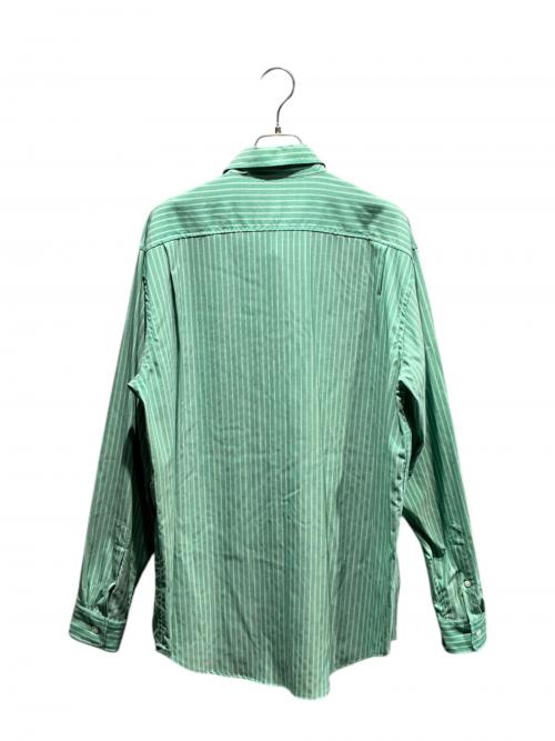 AURALEE（オーラリー）AURALEE (オーラリー) SUPER FINE WOOL STRIPE SHIRT グリーン サイズ:4の古着・服飾アイテム