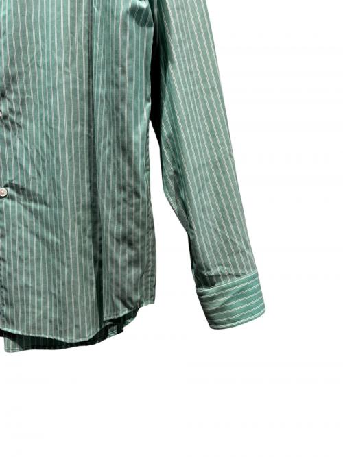 AURALEE（オーラリー）AURALEE (オーラリー) SUPER FINE WOOL STRIPE SHIRT グリーン サイズ:4の古着・服飾アイテム