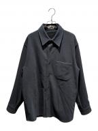 AURALEEオーラリー）の古着「BRUSHED SUPER FINE WOOL FLANNEL SHIRT」｜ブラック