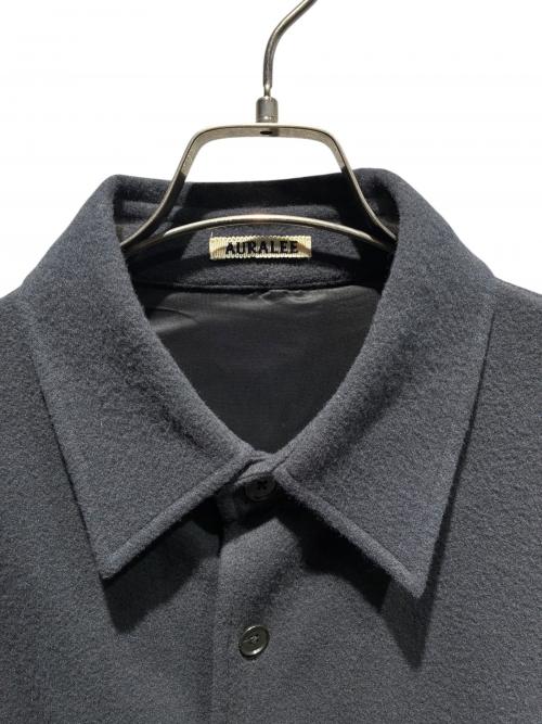 AURALEE（オーラリー）AURALEE (オーラリー) BRUSHED SUPER FINE WOOL FLANNEL SHIRT ブラック サイズ:3の古着・服飾アイテム