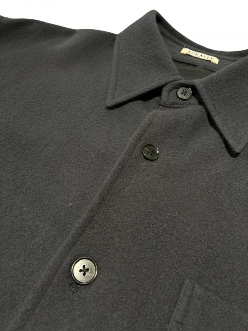 AURALEE（オーラリー）AURALEE (オーラリー) BRUSHED SUPER FINE WOOL FLANNEL SHIRT ブラック サイズ:3の古着・服飾アイテム