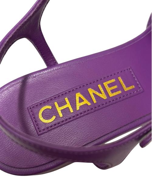 CHANEL（シャネル）CHANEL (シャネル) ココマーク リボンサンダル パープル サイズ:36 1/2の古着・服飾アイテム