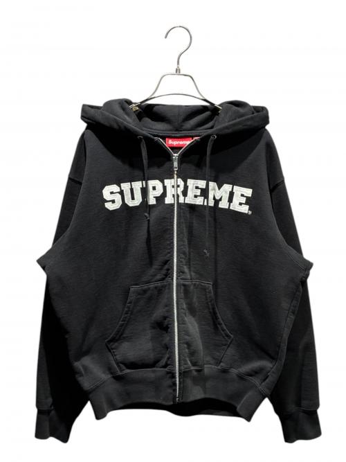 SUPREME（シュプリーム）SUPREME (シュプリーム) Collegiate Applique Zip Up Hooded Sweatshirt ブラック サイズ:Mの古着・服飾アイテム