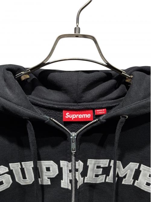 SUPREME（シュプリーム）SUPREME (シュプリーム) Collegiate Applique Zip Up Hooded Sweatshirt ブラック サイズ:Mの古着・服飾アイテム