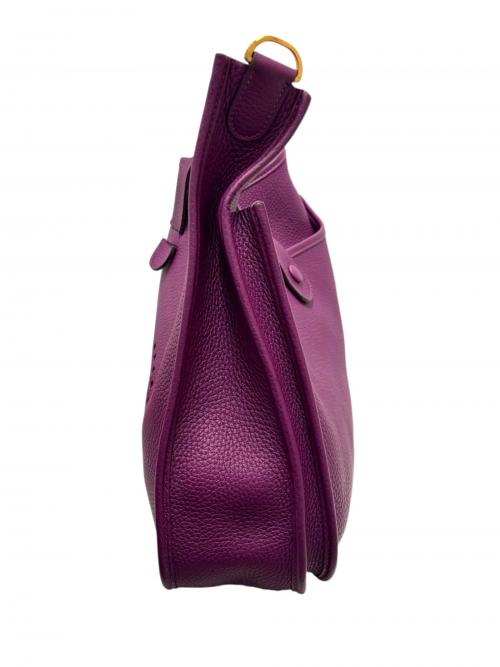 HERMES（エルメス）HERMES (エルメス) Evelyne 3 GM エブリン 3 GM/トリヨンクレマンス/パープル/Z刻印：2021年製造/ゴールド金具 パープル サイズ:GMの古着・服飾アイテム