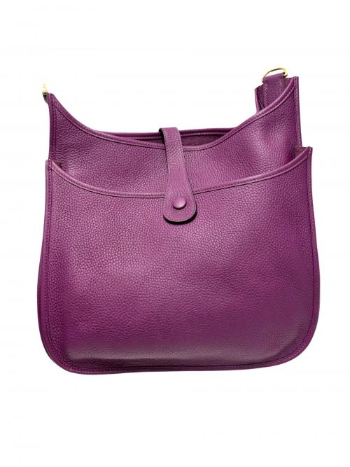 HERMES（エルメス）HERMES (エルメス) Evelyne 3 GM エブリン 3 GM/トリヨンクレマンス/パープル/Z刻印：2021年製造/ゴールド金具 パープル サイズ:GMの古着・服飾アイテム