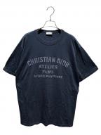 Diorディオール）の古着「アトリエ ロゴプリント Tシャツ」｜ネイビー