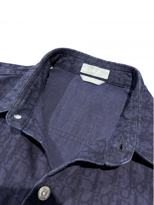 Dior（ディオール）Dior (ディオール) オブリークショートスリーブオーバーシャツ ネイビー サイズ:38の古着・服飾アイテム