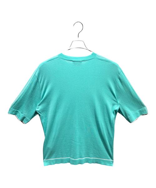 HERMES（エルメス）HERMES (エルメス) サマーニットTシャツ スカイブルー サイズ:Lの古着・服飾アイテム