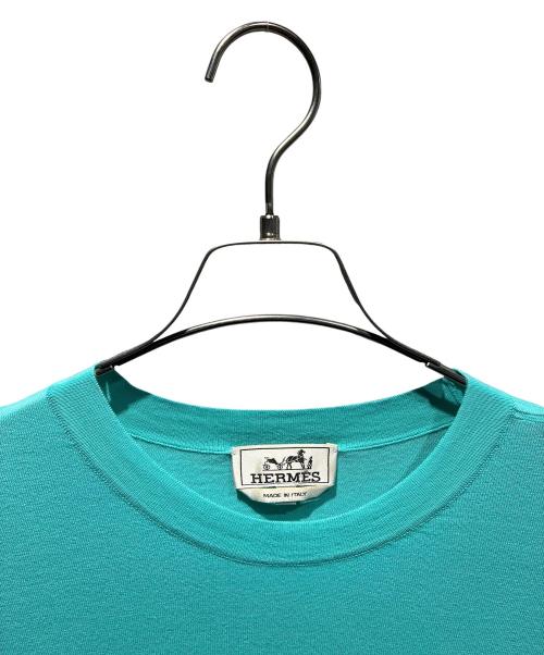 HERMES（エルメス）HERMES (エルメス) サマーニットTシャツ スカイブルー サイズ:Lの古着・服飾アイテム