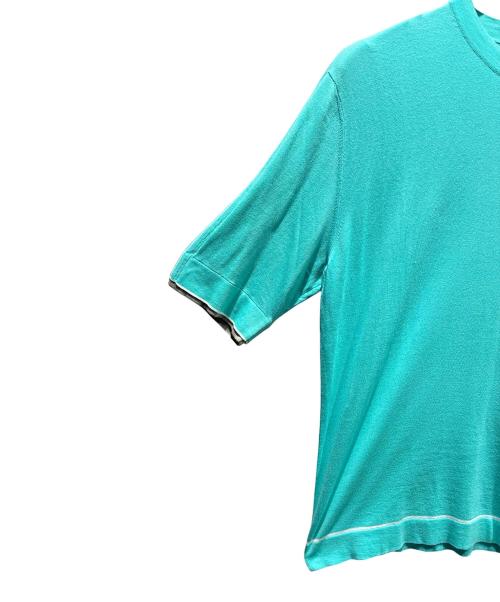 HERMES（エルメス）HERMES (エルメス) サマーニットTシャツ スカイブルー サイズ:Lの古着・服飾アイテム