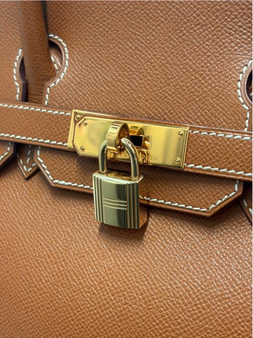 HERMES（エルメス）HERMES (エルメス) Birkin 30 バーキン 30/クシュベル/ゴールド/□G刻印：2003年製造/ゴールド金具 ブラウン サイズ:30の古着・服飾アイテム