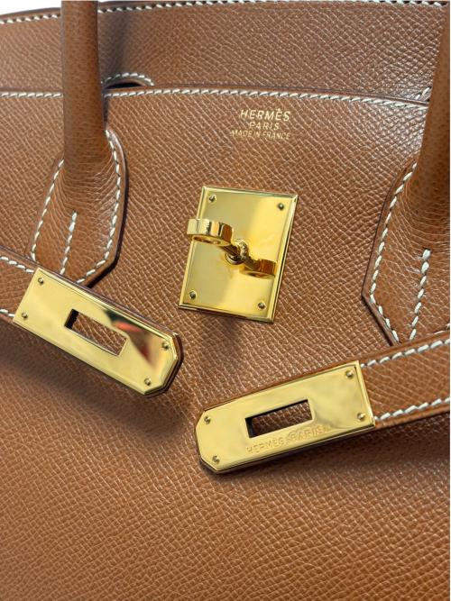 HERMES（エルメス）HERMES (エルメス) Birkin 30 バーキン 30/クシュベル/ゴールド/□G刻印：2003年製造/ゴールド金具 ブラウン サイズ:30の古着・服飾アイテム