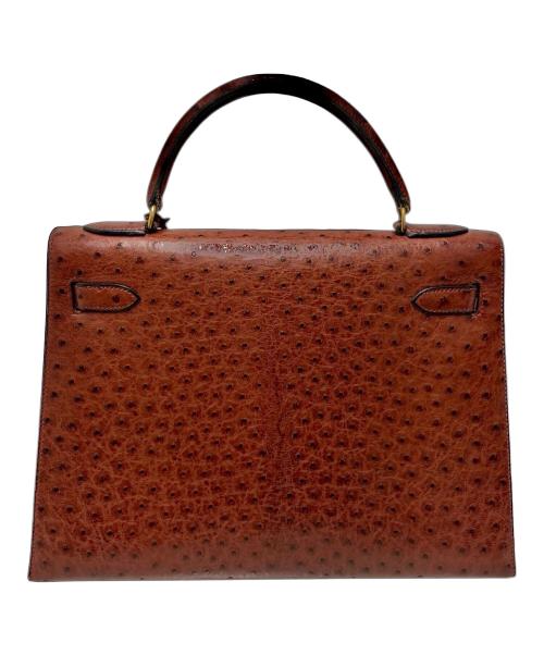 HERMES（エルメス）HERMES (エルメス) Kelly32/ケリー32/外縫い/ゴールド金具/〇T刻印 ブラウン サイズ:32の古着・服飾アイテム