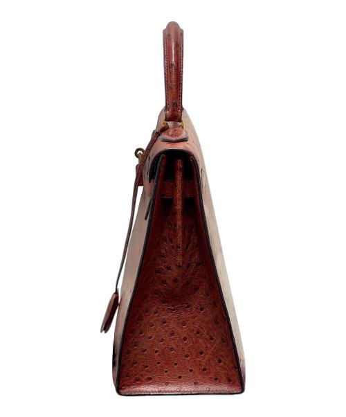 HERMES（エルメス）HERMES (エルメス) Kelly32/ケリー32/外縫い/ゴールド金具/〇T刻印 ブラウン サイズ:32の古着・服飾アイテム