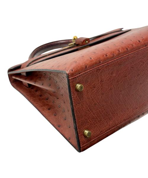 HERMES（エルメス）HERMES (エルメス) Kelly32/ケリー32/外縫い/ゴールド金具/〇T刻印 ブラウン サイズ:32の古着・服飾アイテム