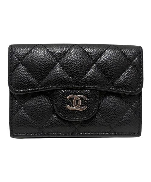 CHANEL（シャネル）CHANEL (シャネル) クラシックスモールフラップウォレット ブラックの古着・服飾アイテム
