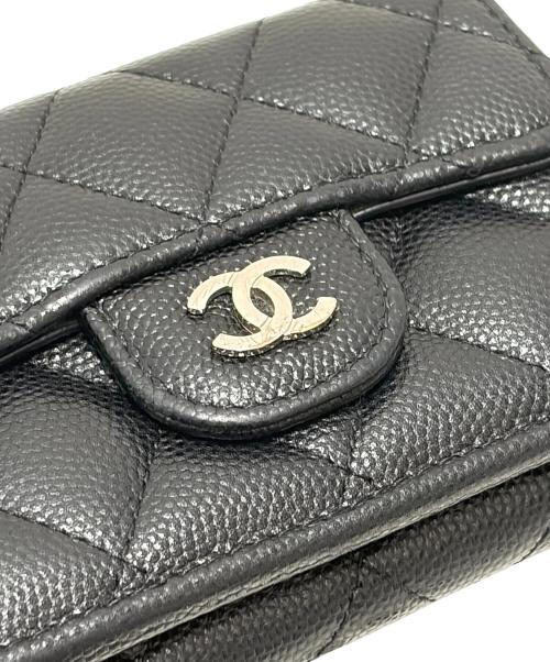 CHANEL（シャネル）CHANEL (シャネル) クラシックスモールフラップウォレット ブラックの古着・服飾アイテム